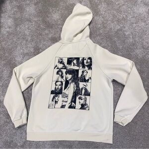 Taylor‎ Swift The Eras Tour Hoodie Sweatshirt Beige Size M Official Merch